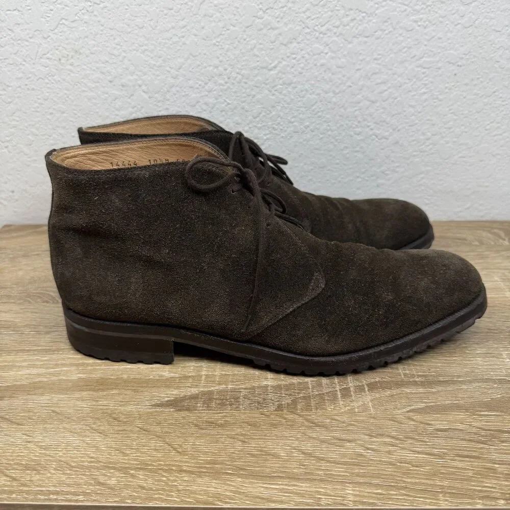 Gravati Wilkes Bashford Suede Chukka Boots Brown Men's 10.5 M Lace Up Italy Made